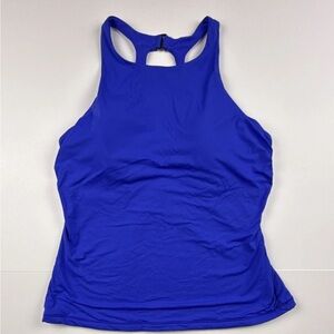 Athleta Women's Royal Blue Racerback Tankini Top, 40 D/DD